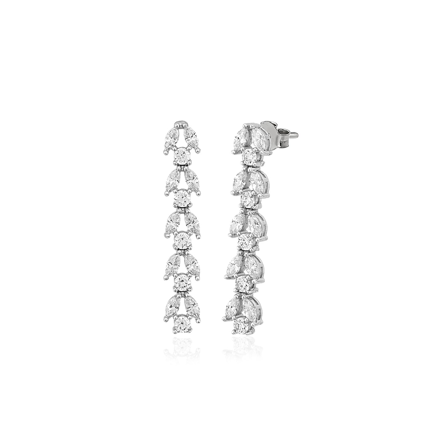 Sallantılı Zirkon Taşlı Küpe