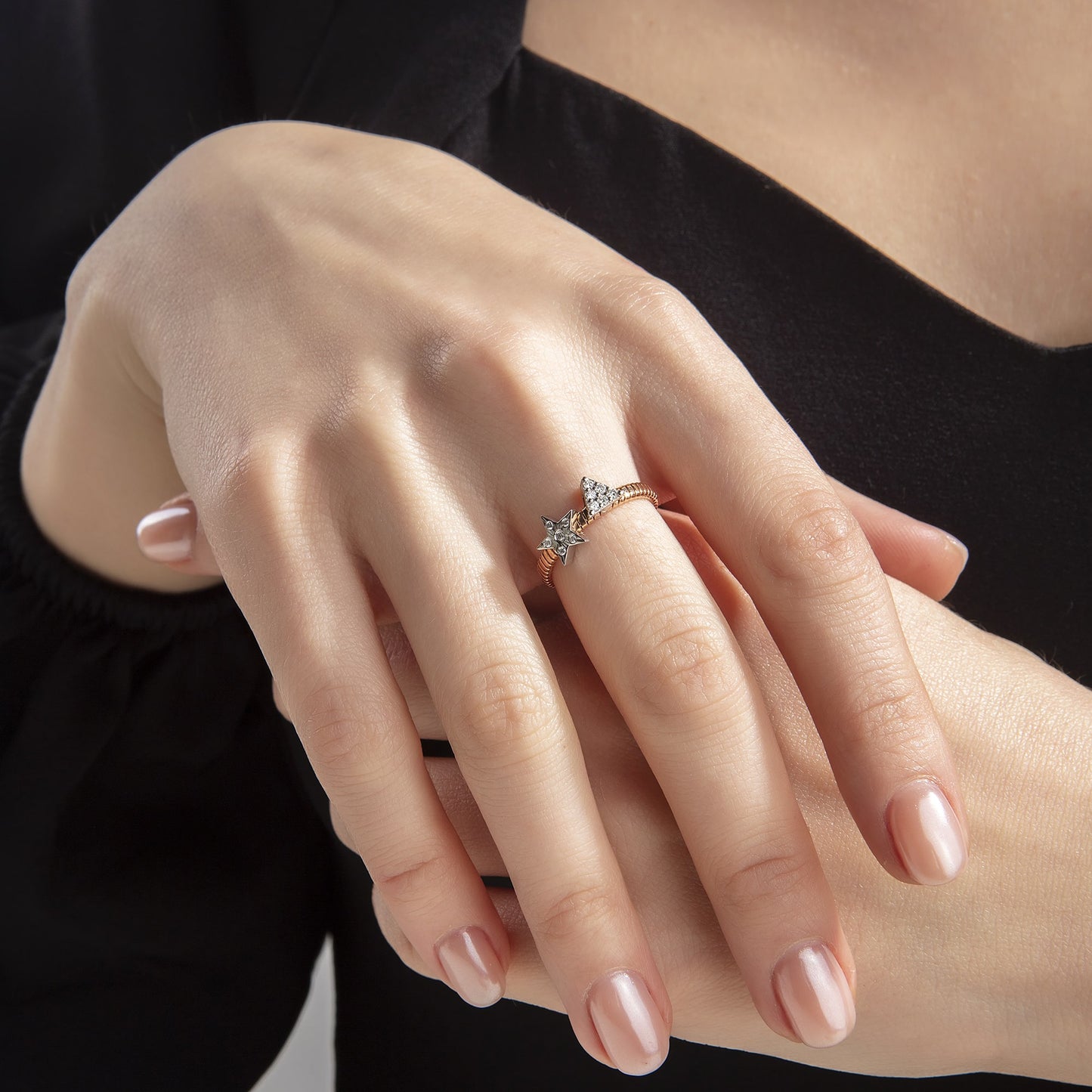 Yıldız Üçgen Pırlanta Yüzük