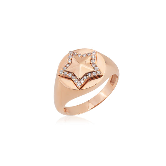 Pırlanta Yıldızlı Yüzük