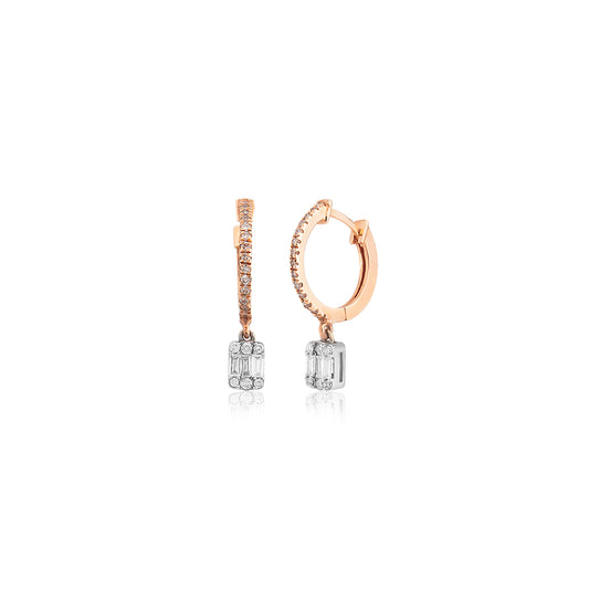 Pırlantalı Sallantılı Küpe