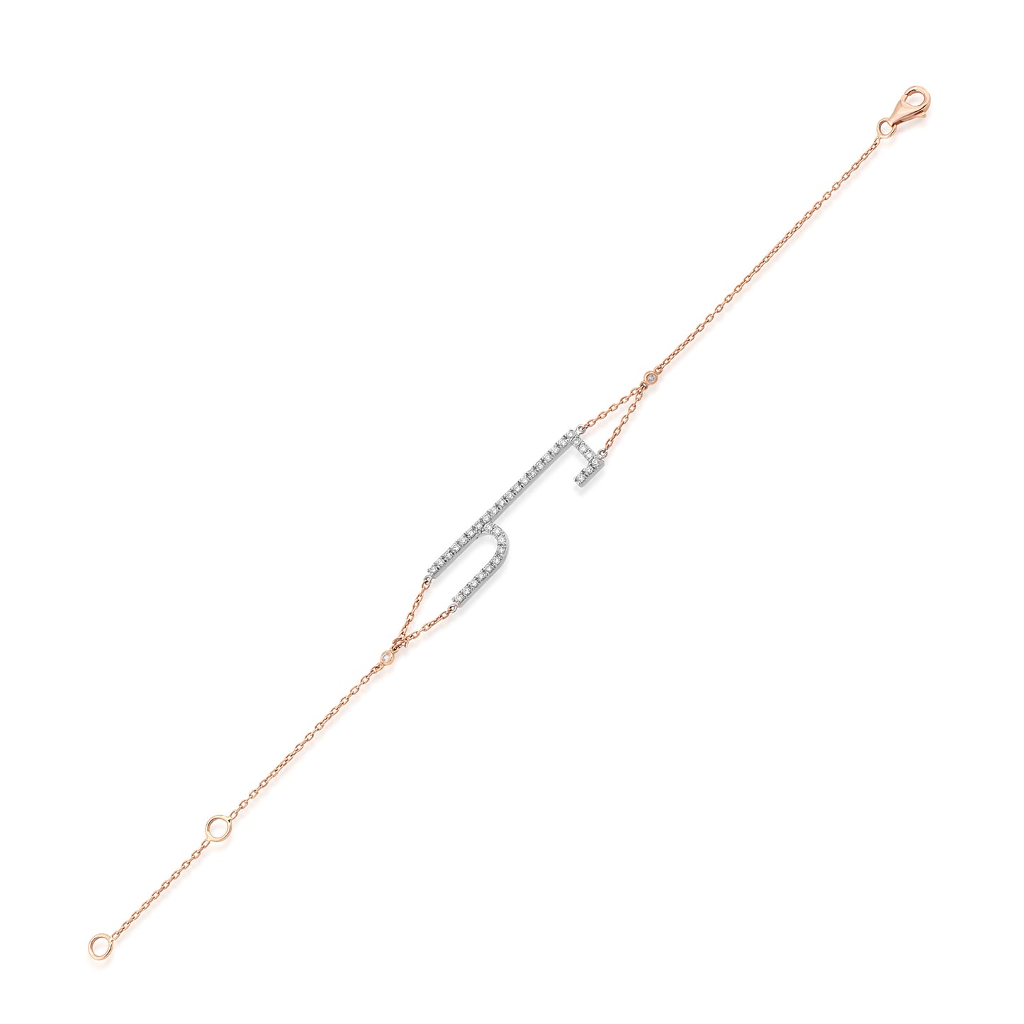 Pırlantalı Y Harfli Bileklik