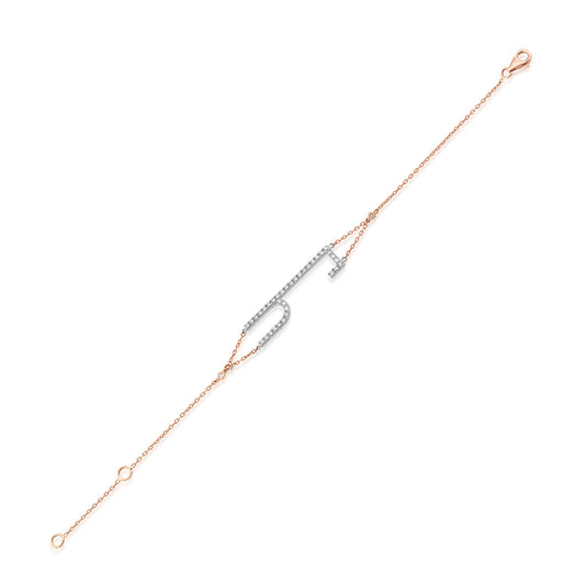 Pırlantalı Y Harfli Bileklik